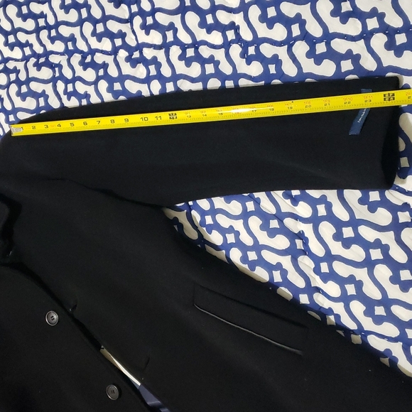 NWT COLE HAAN Wool Blend Leather Coat - Picture 7 of 10